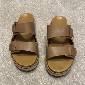 Nisolo Brown Double Strap Sandals